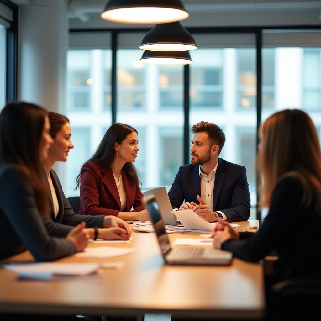 Team di LinguaMondo in riunione creativa