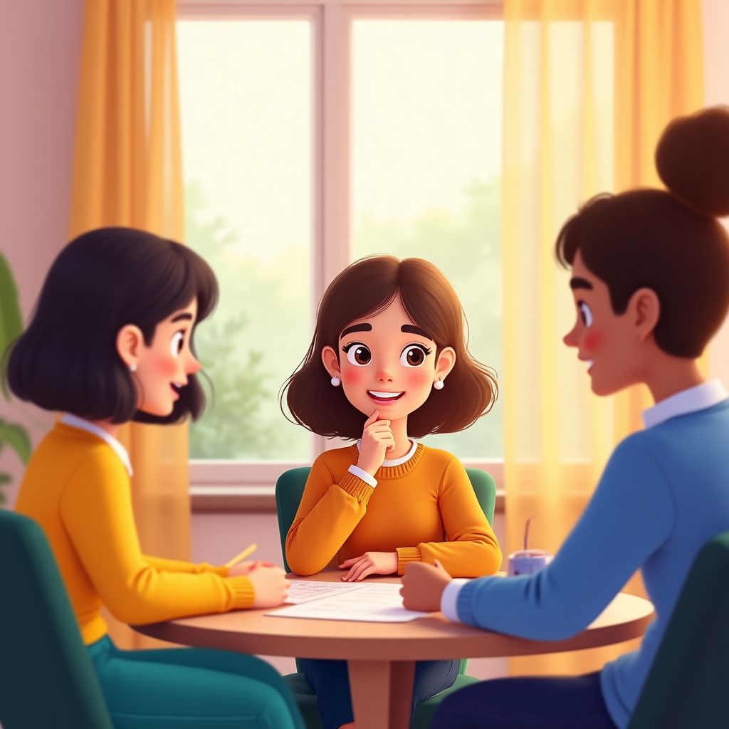 Studenti che praticano la conversazione online