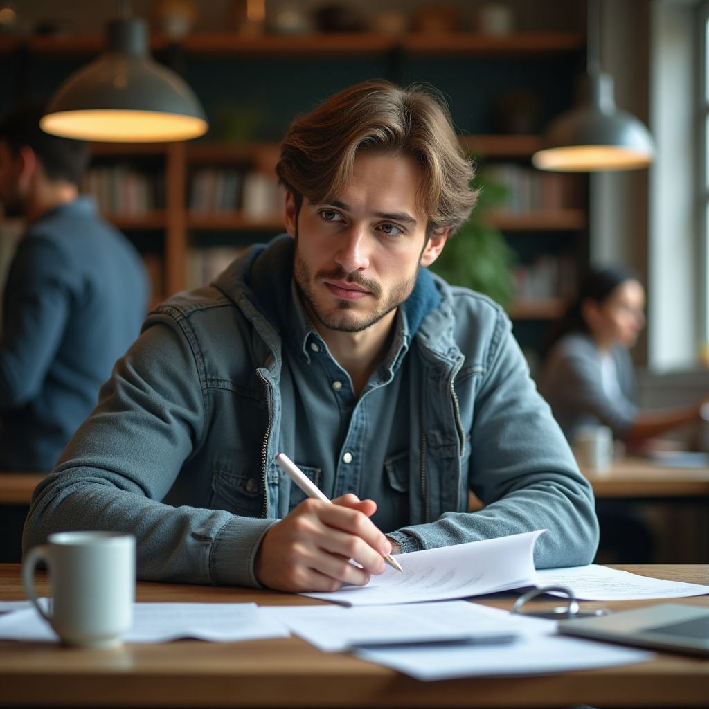Studente che si specializza in un settore linguistico